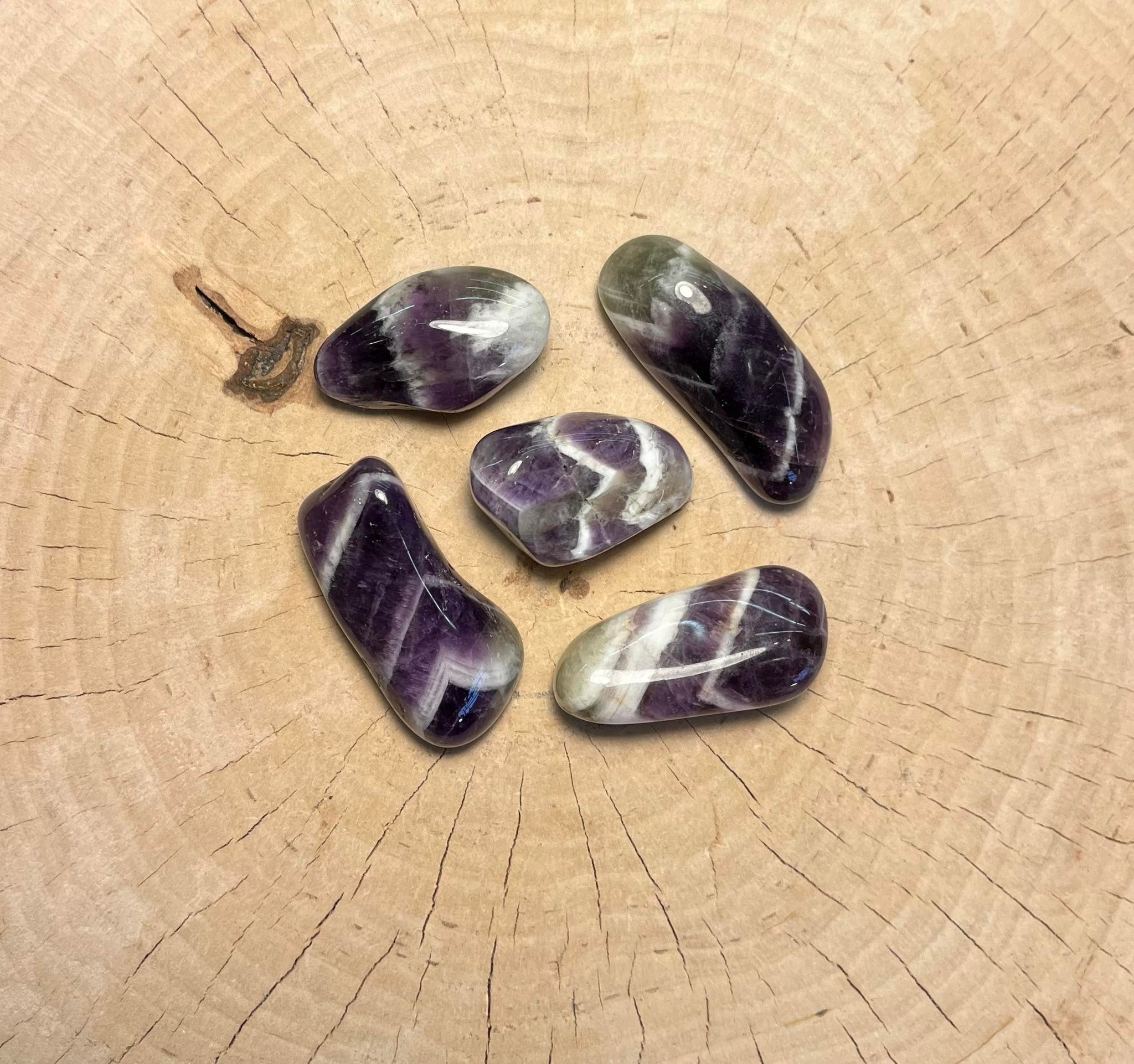 Ametyst chevron polerowany